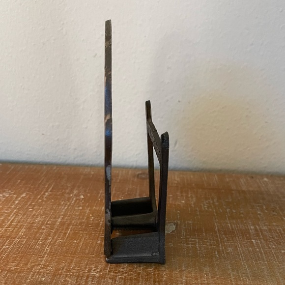 Vintage Metal Cast Stained Glass Basket Napkin Letter Holder Ornate - Picture 2 of 5